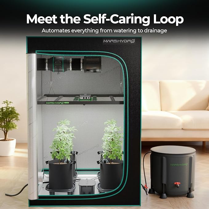MARS HYDRO Drainage Trays 2-Pack Pot with Drainage Pipe for Grow Tents Greenhouses & Patio Plants