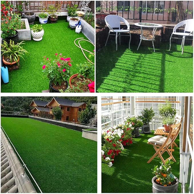Petgrow Synthetic Artificial Grass Turf 11FTX62FT for Indoor Outdoor Dog Synthetic Grass Mat, Party Wedding Christmas Balcony Garden Astro Turf Rug,Drainage Holes Faux Fake Grass Rug Carpet for Pets
