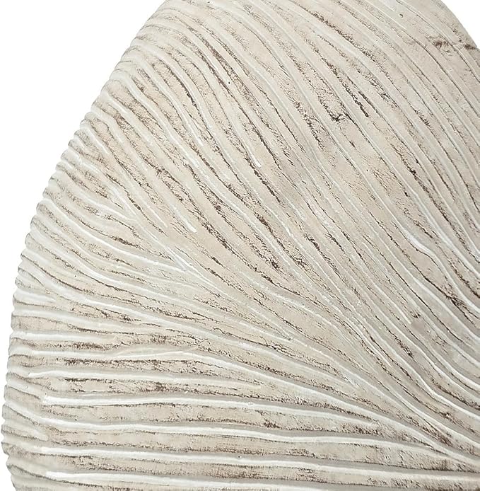 Modern Ceramic Accent Planter for Indoor Plants with Sleek Face Design and Smooth Glazed Finish for Living Room or Office Decor (Beige Multi + Cement-1)