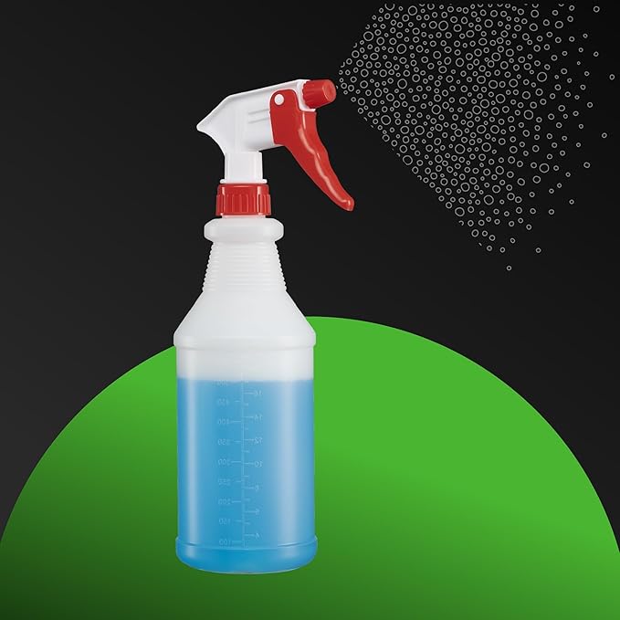 SUPER+ 2 Pack Plastic Spray Bottles 24 OZ – Leak Proof, Adjustable Nozzle, Empty Spray Bottles For Cleaning Solutions, Plants, Pet, Or Diy Spray Bottle