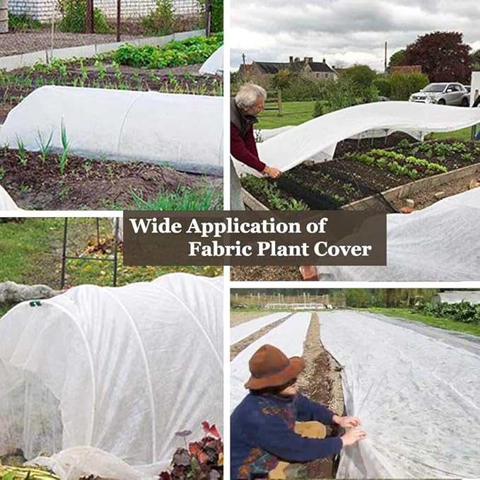 Plant Covers Freeze Protection 10 ft x 30 ft Floating Row Cover 1.5oz/yd² Garden Fabric Plant Cover for Winter Frost/Sun Pest Protection (10FT X 30FT)
