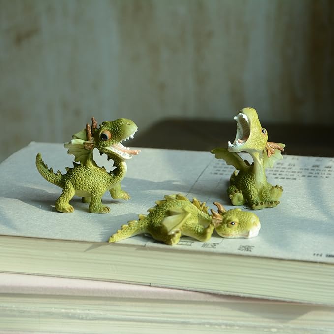 Top Collection Miniature Fairy Garden and Terrarium Statue, Sleepy Mini Dragon