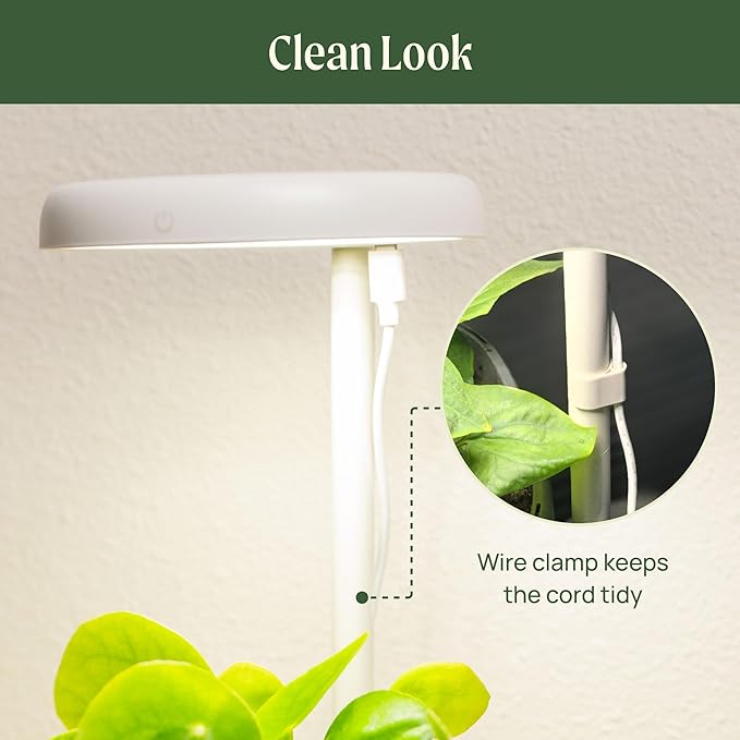 Vego garden Mini Grow Lights Stand for Indoor Plants, Full-Spectrum White Light LED Grow Light with Customized Adjustable Height for Microgreens