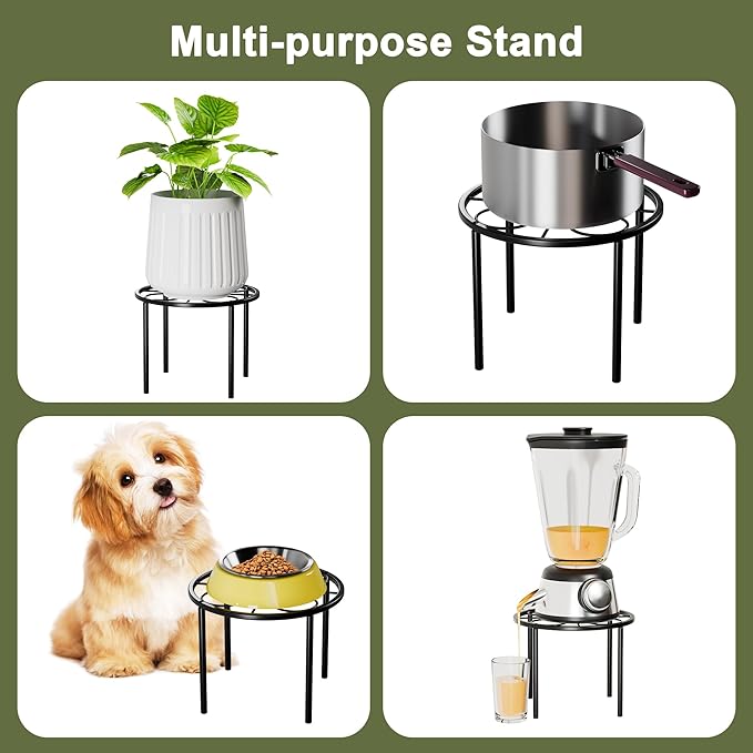 Plant Stand Plant Riser - Metal Flower Stand for Garden Home, Anti-rust Plant Holder for Multiple Plant Indoor or Outdoor.