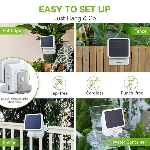 RAINPOINT Smart WiFi Solar Automatic Plant Waterer System,WiFi HUB Need,APP Control Drip Irrigation Pump Device,Indoor Outdoor Use House Potted Plants Garden Balcony Grow Tent Water 10-20 Plants