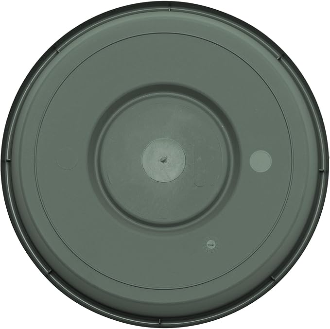 Bloem Terra Resin Saucer Tray: 4.75" Bottom Width - Basil Green - Matte, Durable, Ribbed Bottom, Indoor and Outdoor, Fits 6" Terra Pots