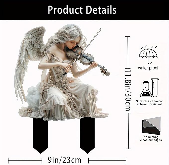 Violin Bohemian Flower Pot Decor - Fairy Planter Pots for Home or Garden