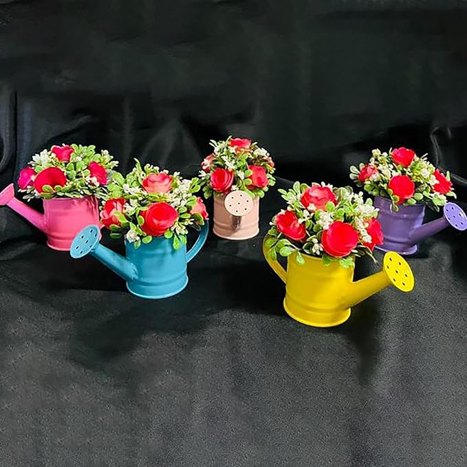 Watering Can Gardening Tool Accessories, Sprinkling Can 1L Metal Flower Garden Watering Can for Outdoor Indoor Plants Lawn Garden (Green)