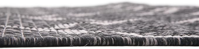 Unique Loom Outdoor Trellis Collection Area Rug (5' 1" x 8' Rectangle, Black/ Ivory)