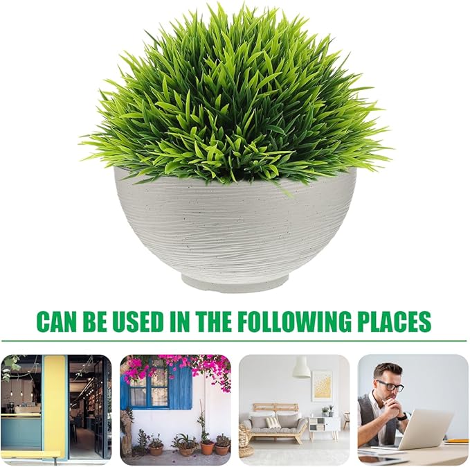 Angoily Hydroponics Planter Garden Bowl Hydroponic Planter Water Lily Container Pot Succulent Cactus Bowl Flower Pot Mini Fishbowl for Home Office Garden White Vintage Succulents