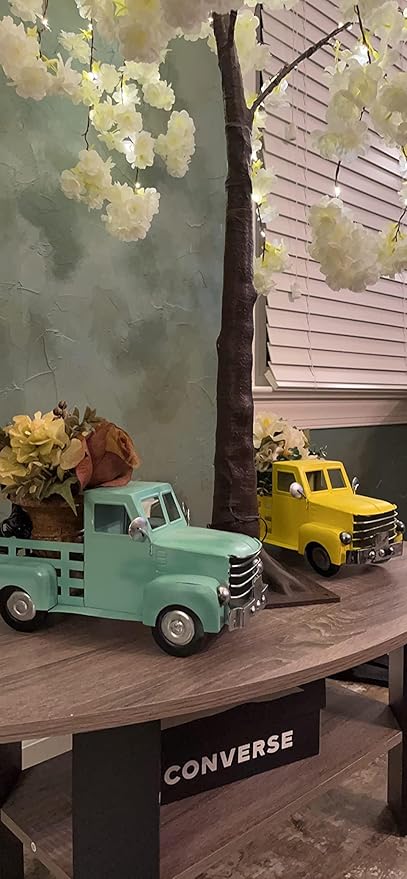 Vintage Metal Truck Planter,Farmhouse Truck Decor,DIY Home Decor & Seasonal Decor,Blue