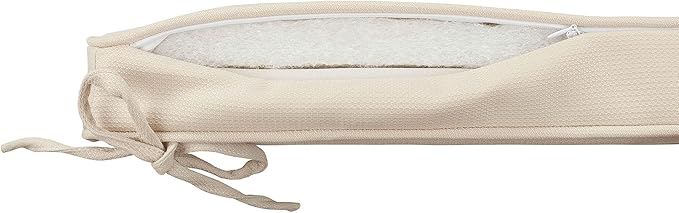 Magpie Fabrics Indoor Outdoor Waterproof Square Chair Cushion, 18" x 18" x 2.5", 2 Pack, Water Resistant Seat Cushions, for Patio Garden Office, Olefin Beige