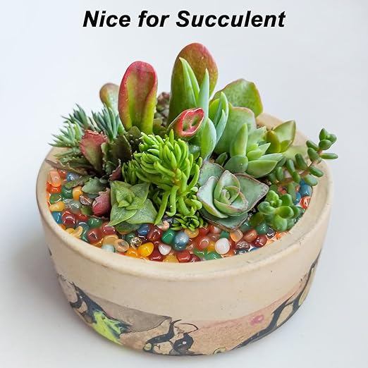Vase Filler,Landscaping Pebbles, River Rocks Decorative Ornamental Pebbles, DIY Smoothed Rocks for Potted Plant Resin Art Vase Fillers Aquarium Gravel Rocks (Colorful, 10 Pounds)