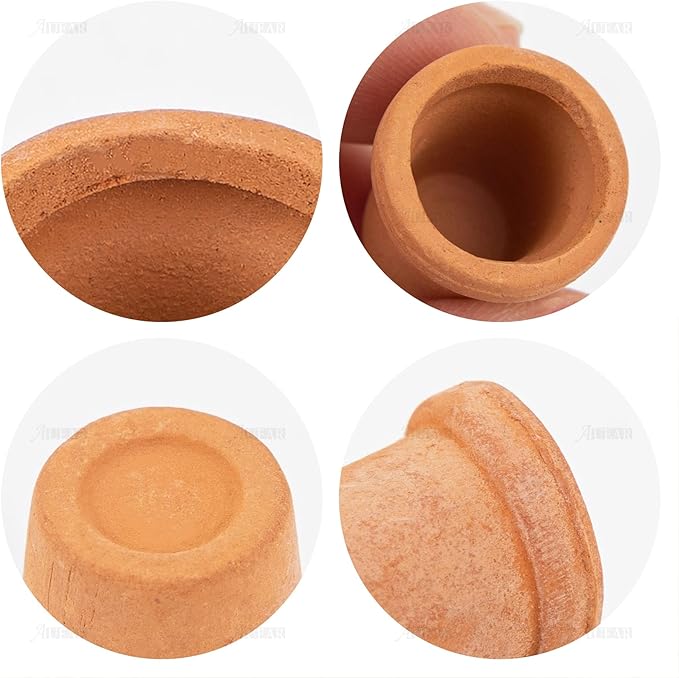 AUEAR, 8 Pack Fairy Garden Mini Clay Pots Ceramic Pottery Planter Cactus Flower Succulent Pot for 1:12 Scale