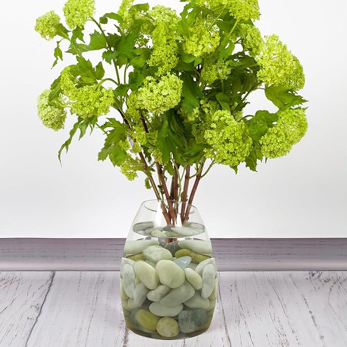 5 lbs Green River Rocks for Plants, 1-2 Inch Polished Jade Pebbles for Indoor Plants, Decorative Rocks for Succulent, Landscaping, Vases, Yard and Garden