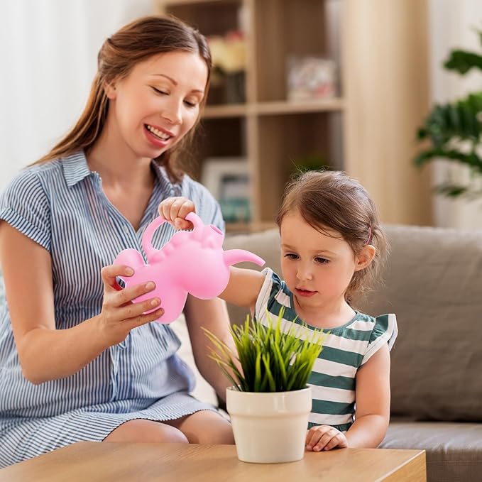 XXXFLOWER Unicorns Indoor Watering Can, 1 L Cute Animal Water Cans, Novelty Unicorns Shape Watering Pot for Office House Indoor Garden(Pink)