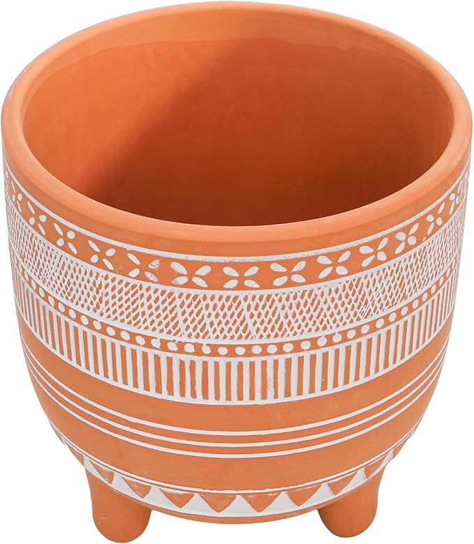 Frcctre 2 Pack Terracotta Pots, 6 Inch Succulent Clay Pottery Plant Pots Cactus Terra Cotta Flower Pot with Drainage Hole for Indoor Plants, Cactus, Succulent, Herbs