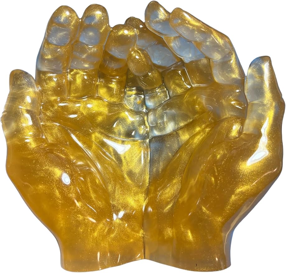 Generic Cupped hands planter/trinket holder (Gold)
