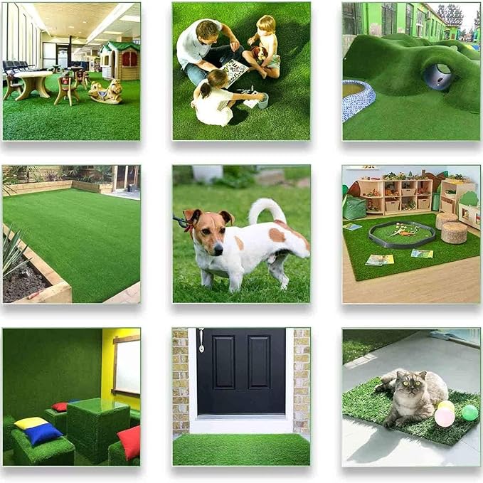Artificial Grass Turf Outdoor, 15FT x 76FT (1140 Square Feet) 1.38" Thick Fake Realistic Pet Grass Rug Synthetic Lawn Carpet, Astroturf Faux Indoor Landscape for Patio, Garden, Yard, Balcony