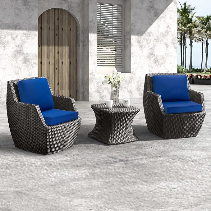 JMGBird Patio Chair Cushion Set, Outdoor Seat Cushion 24"x24" Patio Cushions for Outdoor Furniture