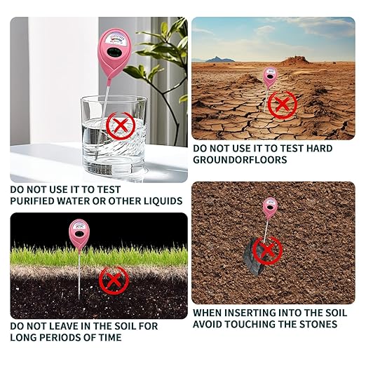 Soil Moisture Meter, Garden Plant Water Meter, Plants Moisture Meter, Lawn Soil Tester, Soil Water Gauge for Potted Plants, Plant Moisture Monitor No Battery Required Free Plant Watering Guide