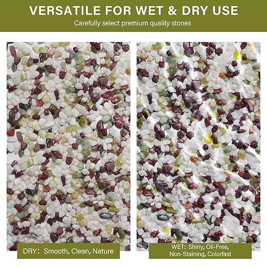 NUPICK 6 lbs Pebbles for Indoor Plants, 1/5 Inch Pea Gravel for Fish Tank, Polished Decorative Rocks for Succulent, Natural River Stones for Vases, Cactus, Landscaping, Bird Bath, Colorful Mixed