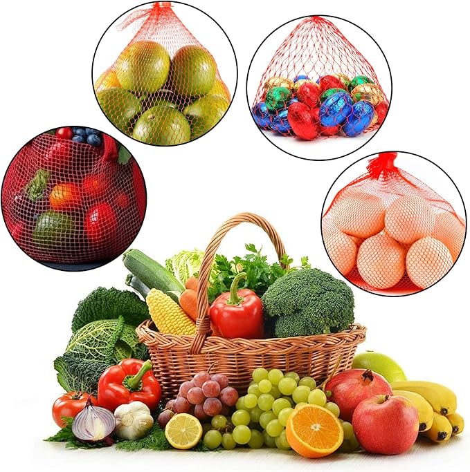 200pcs Watermelon Nets, Hammock Melon Nets for Trellis Vertical Garden Growing, 18inch for Garden, Honeydew Melon Mesh Bag with Drawstring
