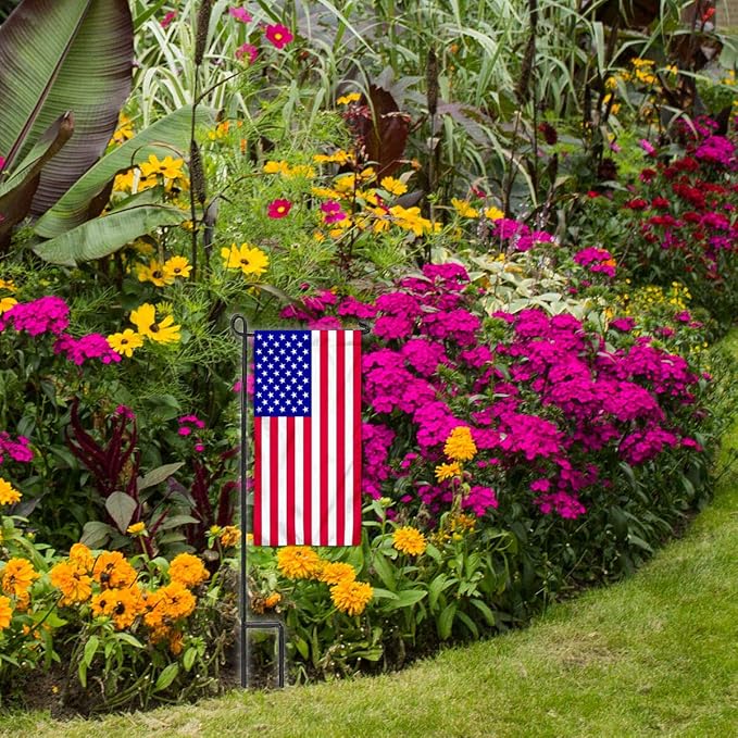 American USA Flag Mini Garden and Flower Pot Flag Topper