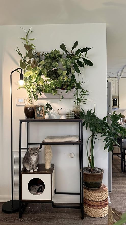 BOXSAND-12 Vertical Wall Planter (24"x26", Black) – Living Wall for 12 Plants, Indoor/Outdoor Vertical Garden System, Easy 2-Screw Install