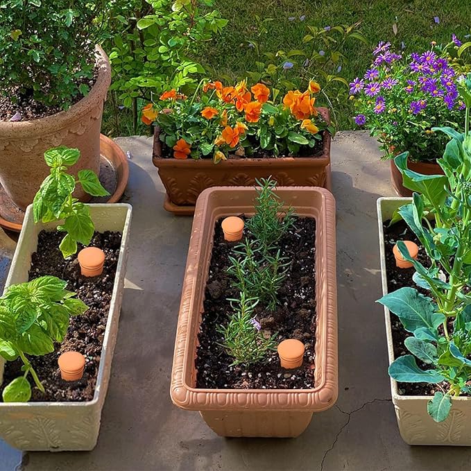 8pcs 3.1 * 3.1 * 6in Olla Pots for Garden Olla Watering System Terracotta Watering Pots Olla Watering Pot with Lid Terracotta Globes Clay for Indoor and Outdoor Terra Cotta Clay