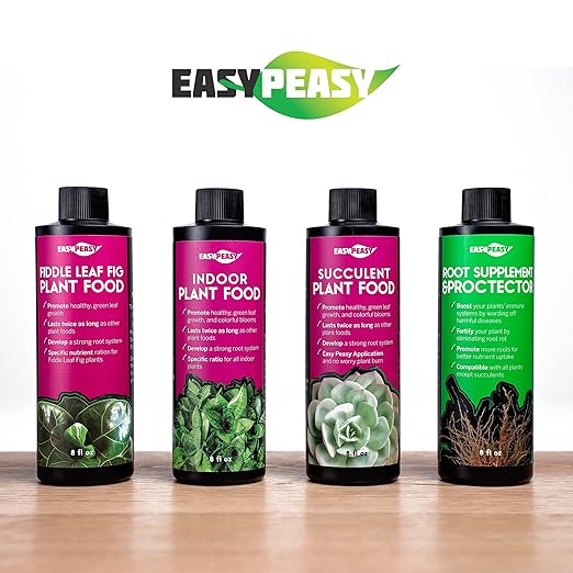 Liquid Indoor Plant Food, All-Purpose Indoor Plant Fertilizer, Liquid Plant Food, Easy Peasy Plants House Plant Fertilizers 4-3-4 Plant Nutrients, House Plant Food | Lasts Same as 8 oz Bottle