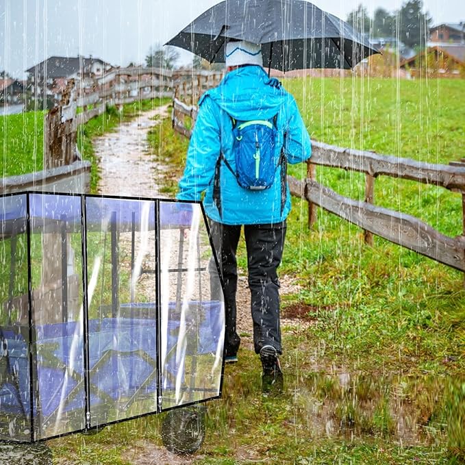 Wagon Cover for Rain, Universal Rain Cover Water Proof Wind Cover Stroller Baby Trend Quad Radio Flyer Wagon Rain Cover Trolley Cart Accessories for Outdoor Garden Camping Picnic