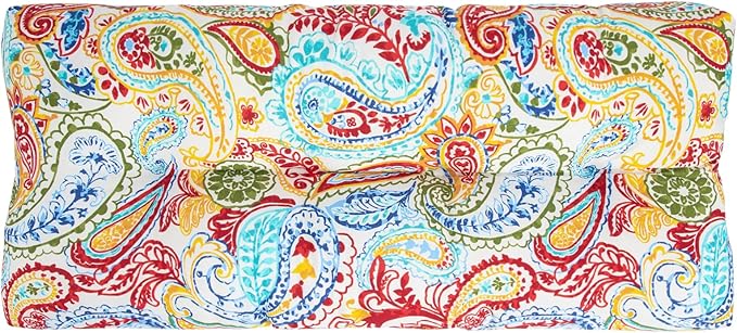 FUNHOME Outdoor Bench Cushion 48 x18 inch with Non-Slip Grips,Water Resistant Porch Swing Cushion,Bench Pillow Pads,Floral Tufted Cushions for Patio Garden Furniture,48" Seat Cushions(Phoenix)