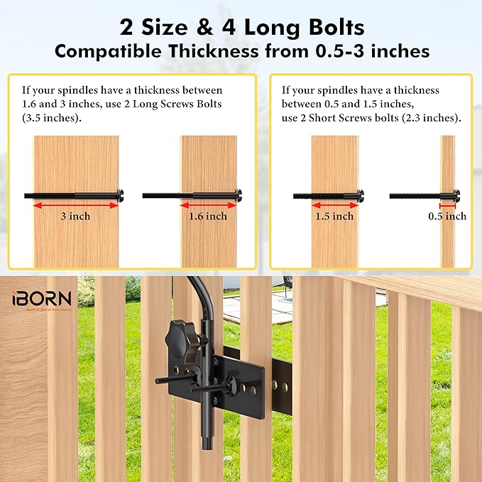 iBorn Fence Deck Hook Rail Heavy Duty Hummingbird Feeder Hanger 28 Inch Railing Hanging Hook for Bird Feeder, Suet Baskets, Planters, Wind Chimes, Solid Wire, 180 Degree Rotary, 1 Pack