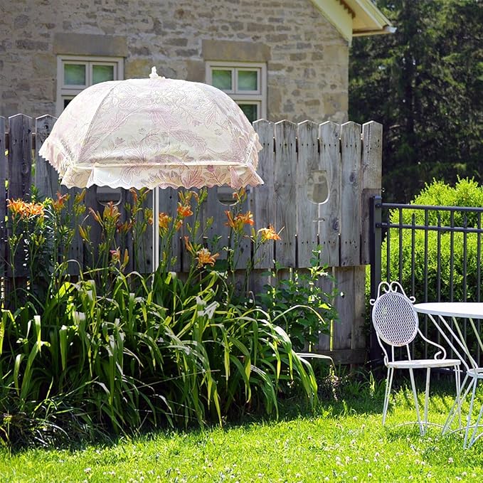 TIMSO Adjustable 3 Pack Plant Shade Umbrella for Outdoor Garden - Sun Protection Cloth & Umbrella for Plants, Potted Plants, and Garden Beds