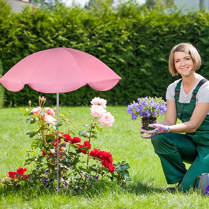 Plant Umbrellas for Outdoor Plants, Adjustable Garden Shade Umbrella Larger Size Plants Shade Cover Umbrella Sun Protection for Potted Plants Garden Beds from Direct Sunlight