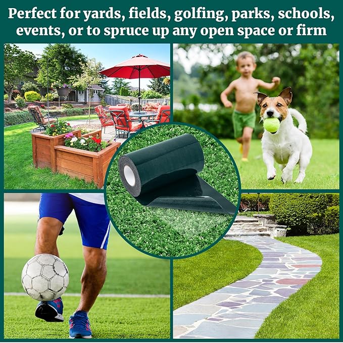 1 Roll 6 in x 16.5 ft Double Sided Turf Tape Artificial Grass Tape Self Adhesive Grass Rug Tape Artificial Turf Tape for Lawn Garden Carpet Connecting Outdoor Carpet