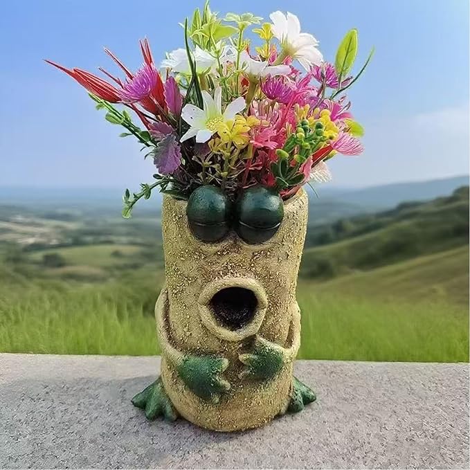 Big and Small Eye Frog Planter - Fun Succulent Planter for Indoor and Outdoor Tabletop Decorations, Wacky Frogs, Christmas/Birthday Fun Gift. (Frog C)