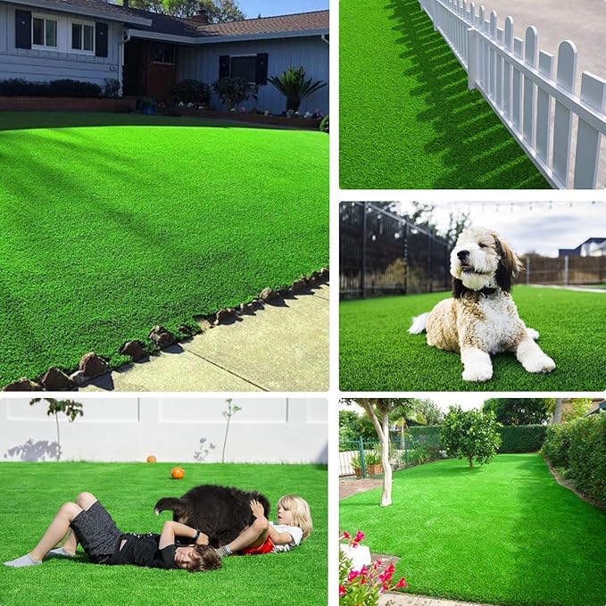 LVBAO Synthetic Artificial Grass Turf Rug Mat 3x5 Feet (15 Square FT) Lawn Dog Grass Mat for Patio Balcony Garden Lawn Landscape Decorations with Drain Holes