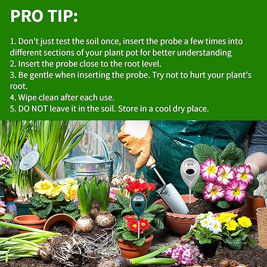 Pack of 2 Soil Moisture Meter, Long Probe for Deep Use, Deep Penetration Moisture Meter, Plants, Soil Moisture Sensor, Plants Moisture Meter, Watering Indicator