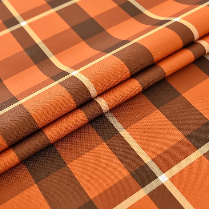 Classic Gingham Buffalo Tablecloth Fabric - Oblong 58x144 Inch Water Proof Checkered Table Cloth for Indoor Outdoor - Farmhouse Table Cover for Thanksgiving Day, Picnics, BBQs, Halloween