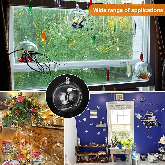 19 Pcs 4.72 Inch Hanging Tealight Candle Holder, Hanging Tealight Holder Globe for Wedding, Christmas, Party, Centerpiece Accessory and Home Decor by KUKLIPJIM.