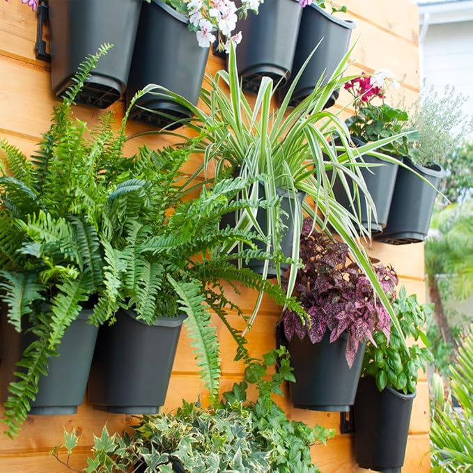 DIG GLW08 Living Wall™ Vertical Garden Kit 8 Pots & Drip Irrigation System- Complete Vertical Gardening Solution
