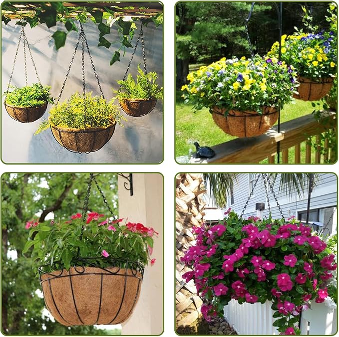 Heybe 16 Inch Hanging Basket Chain with Hooks for Pot Planters, Bird Feeders, Lanterns and More