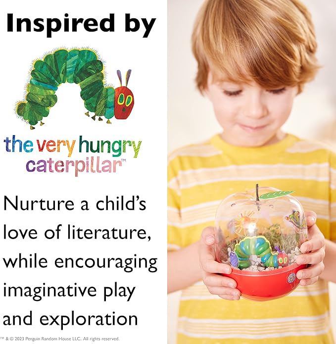 Creativity for Kids The Very Hungry Caterpillar: Ready to Grow Garden - Science Terrarium Kit Inspired from The World of Eric Carle Books, Learning & Education Gifts for Kids (Ages 6+)
