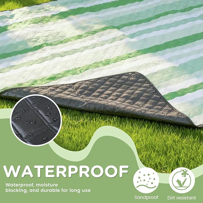 Waterproof Beach Blanket Picnic Outdoor Camping Mat Oversized Extra Large Foldable Sandproof Sand Free Resistant Big XL Giant Towel Hawaii Honeymoon Essentials Women Summer Must Have Vacation Gift