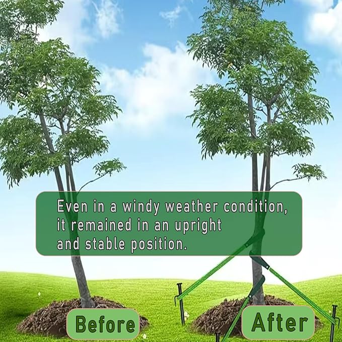 1 Roll 65.6 Feet Tree Tie for Plant Support Garden Strap 1 Inch Width Staking and Guying Material 1,800 Lbs Strength (Bright Green)