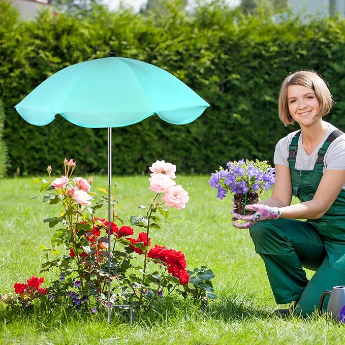 Plant Umbrellas for Outdoor Plants, Adjustable Garden Shade Umbrella Larger Size Plants Shade Cover Umbrella Sun Protection for Potted Plants Garden Beds from Direct Sunlight