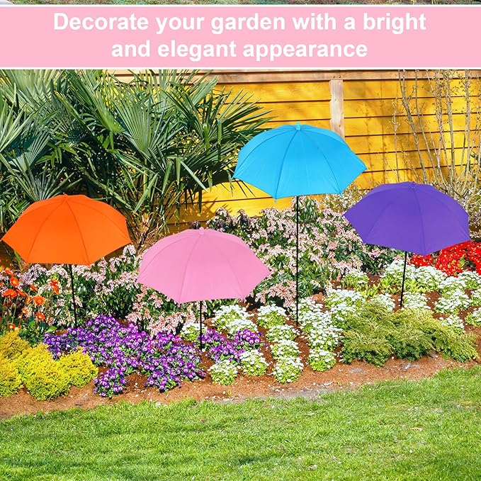 JarThenaAMCS 6Pcs Plant Umbrellas for Outdoor Plants Garden Beds Potted Plant Sun Shade Umbrella