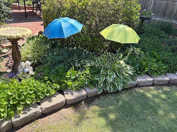 Plant Shades for Outdoor Plants, Plant Umbrellas for Garden Plants, Plant Shade Umbrella 4 Pack with Sun Cover, Cloth Protection for Garden Outdoor Plants